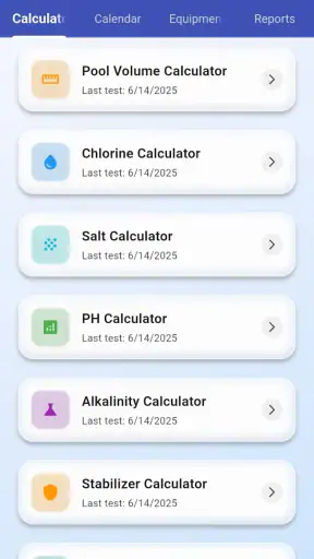 Pool Chemical Calculator screenshot