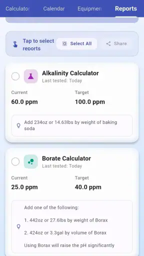 Pool Chemical Calculator screenshot