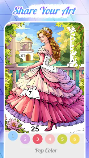 Pop Color - Paint by number screenshot