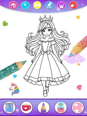Princess Coloring Book & Games screenshot