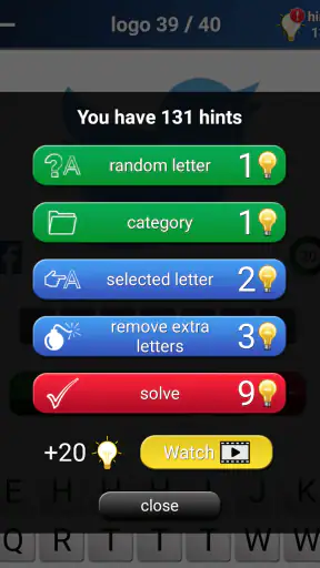 Quiz: Logo game screenshot