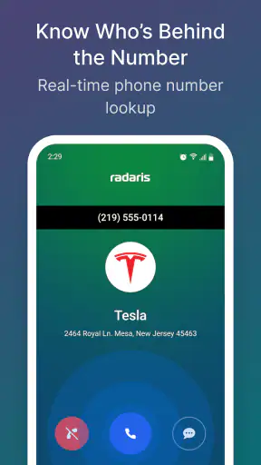 Radaris Caller Id Phone Lookup screenshot