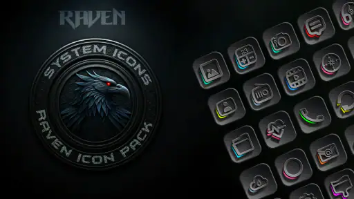 Raven Dark Icon Pack screenshot