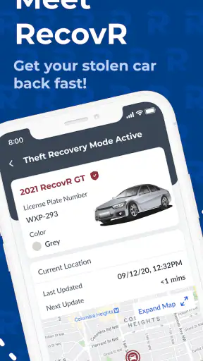 RecovR: Vehicle Theft Recovery screenshot