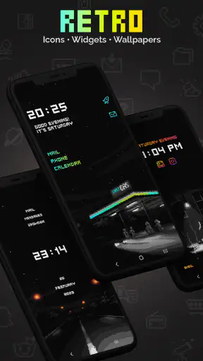 Retro Mode - Icon Pack (Neon) screenshot