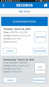 Securus Mobile screenshot