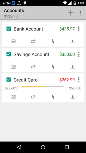Simple Checkbook Ledger screenshot