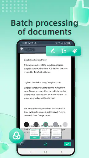 Simple Fax-Send Fax from Phone screenshot