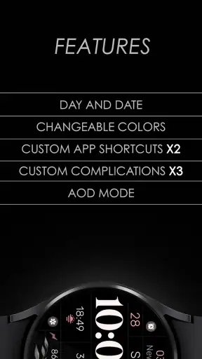 Simple Floral Watch Face screenshot