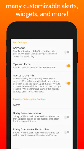 SkyCandy - Sunset Forecast App screenshot
