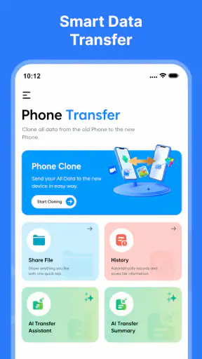 Smart Switch App File Transfer screenshot