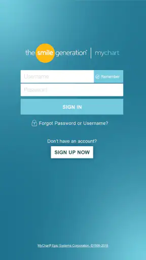 Smile Generation MyChart screenshot