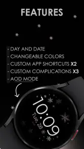 Snowflake rose gold watch face screenshot