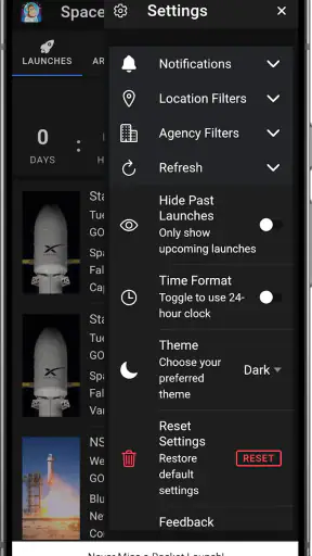 Space Launch Schedule screenshot