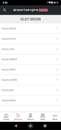 SportsEngine Tourney screenshot