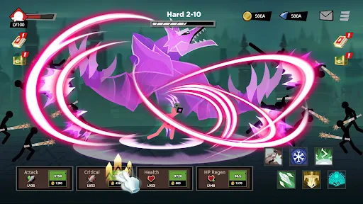 Stickman vs Monster: Idle RPG screenshot