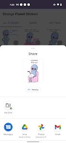 Strange Planet Stickers screenshot