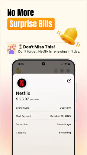 Subscription Manager: Reko screenshot