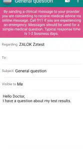 Sutter Health My Health Online screenshot