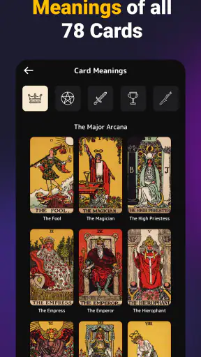 Tarot Card Reading and Meaning screenshot
