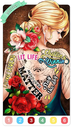 Tattoo Coloring games screenshot