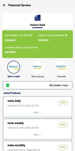 telebirr screenshot