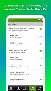 Thailand Buddhist Calendar screenshot