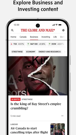 The Globe and Mail screenshot