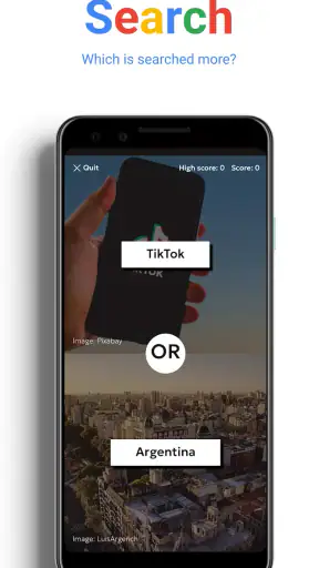 The Higher or Lower Game screenshot