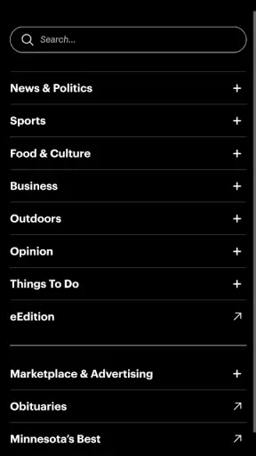 The Minnesota Star Tribune screenshot