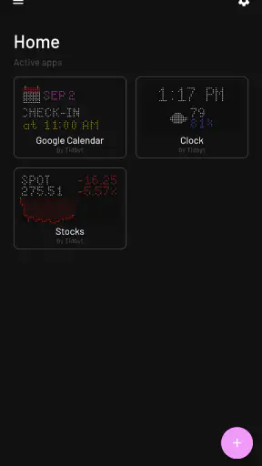 Tidbyt screenshot