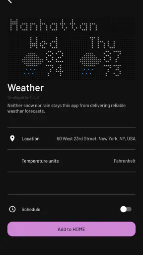 Tidbyt screenshot