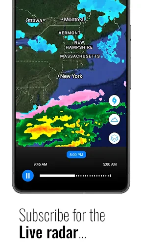 Transparent clock and weather screenshot