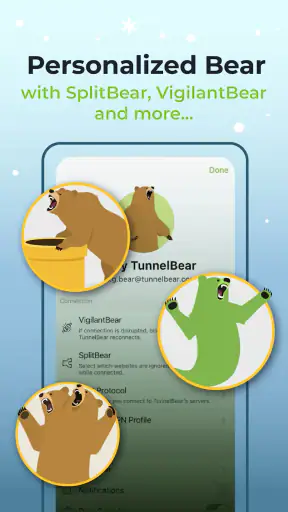 TunnelBear VPN screenshot