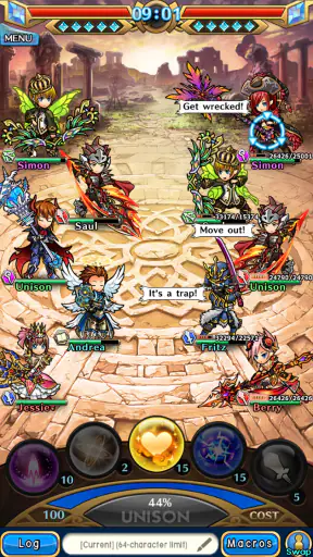 Unison League screenshot
