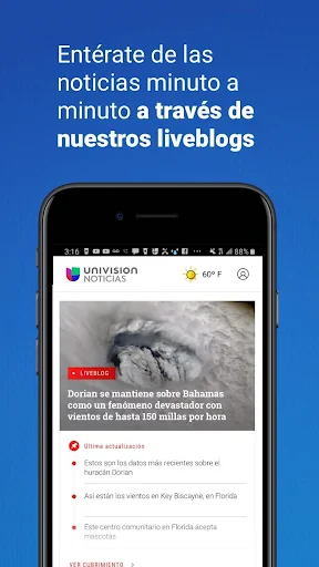 Univision Noticias screenshot