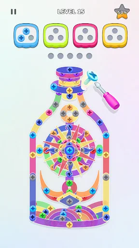 Unscrew Nuts Sort: Pin Puzzle screenshot