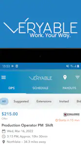 Veryable: Work. Next Day Pay screenshot