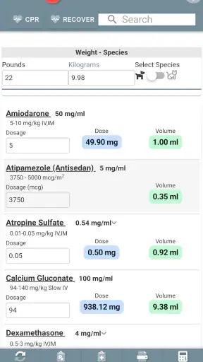 Vetcalculators screenshot