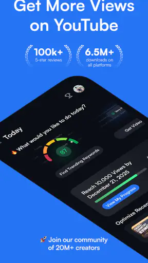 vidIQ for YouTube screenshot