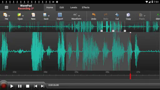WavePad Audio Editor screenshot