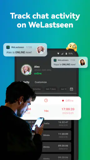 WeLastseen: Chat App tracker screenshot