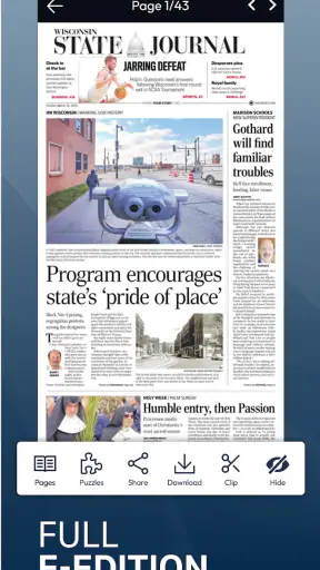 Wisconsin State Journal News screenshot