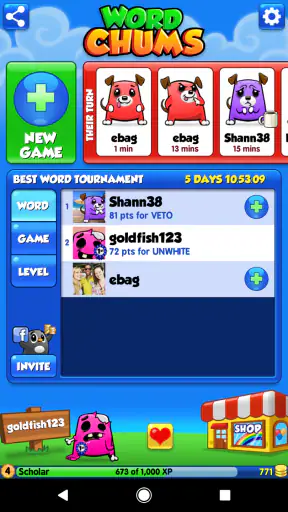 Word Chums screenshot