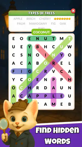 Word Search Meow - Cat Puzzle screenshot