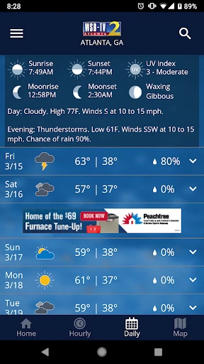 WSB-TV Channel 2 Weather screenshot