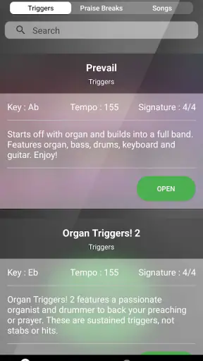 XME TRIGGERS screenshot