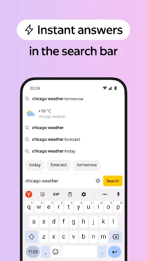 Yandex Browser with Protect screenshot