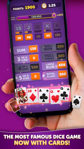 Yatzy Cards screenshot