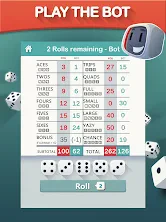 Yazy the yatzy dice game screenshot